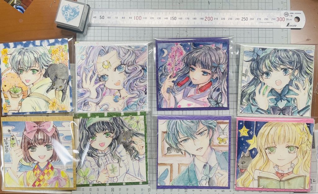 個展/原画チャ+イラストカードorポストカード
