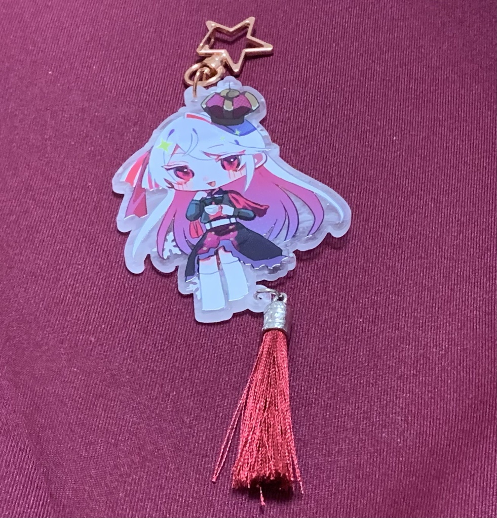 タッセル付きアクリルキーホルダー