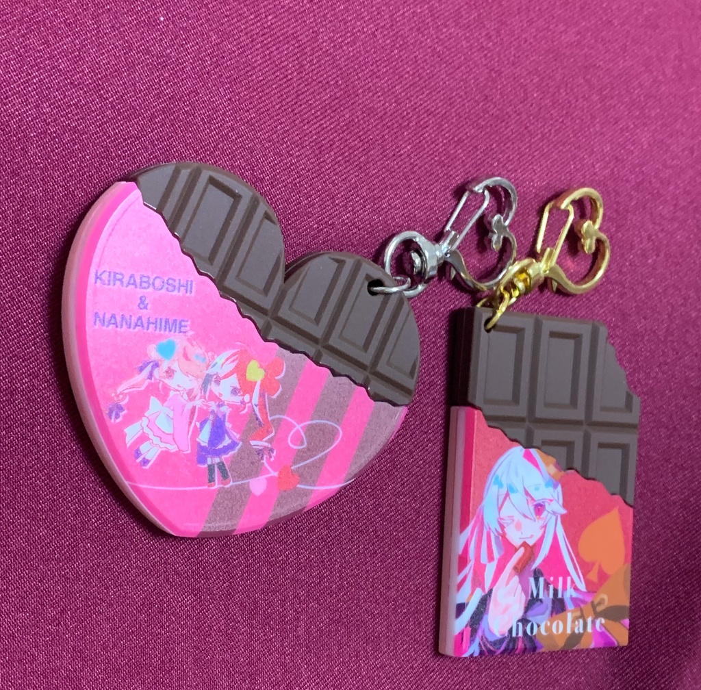 板チョコラバーキーホルダー