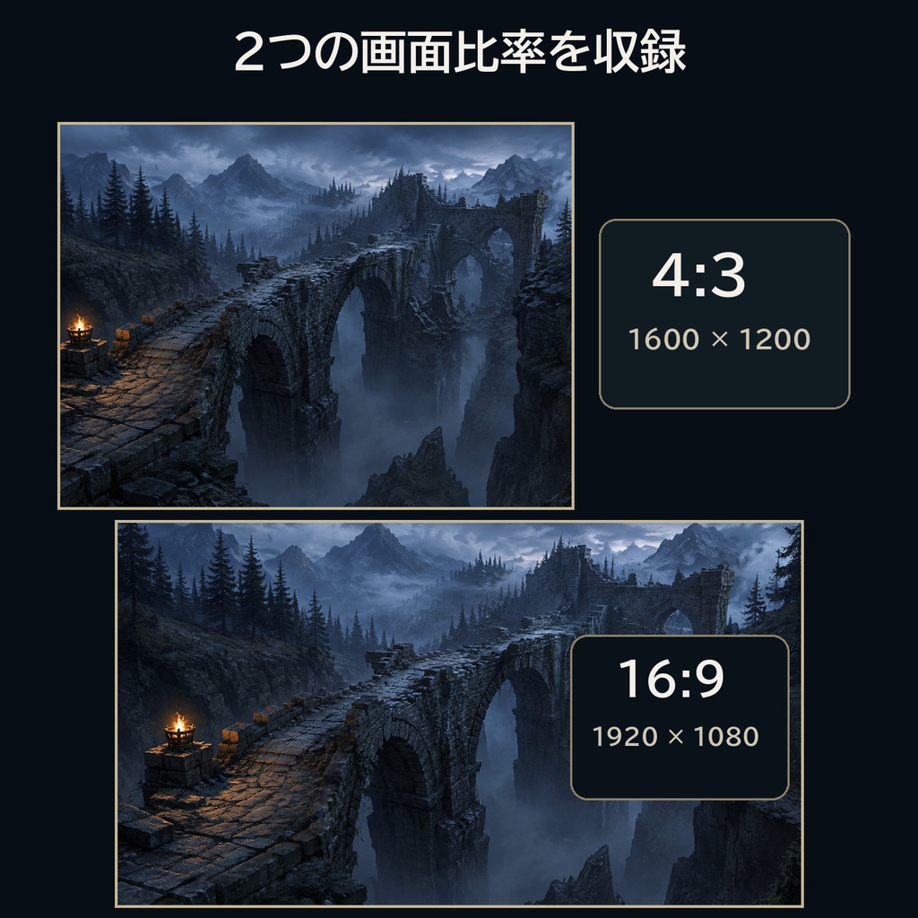 ダークファンタジーの旅路|TRPG背景36枚【4:3・16:9/ココフォリア対応】