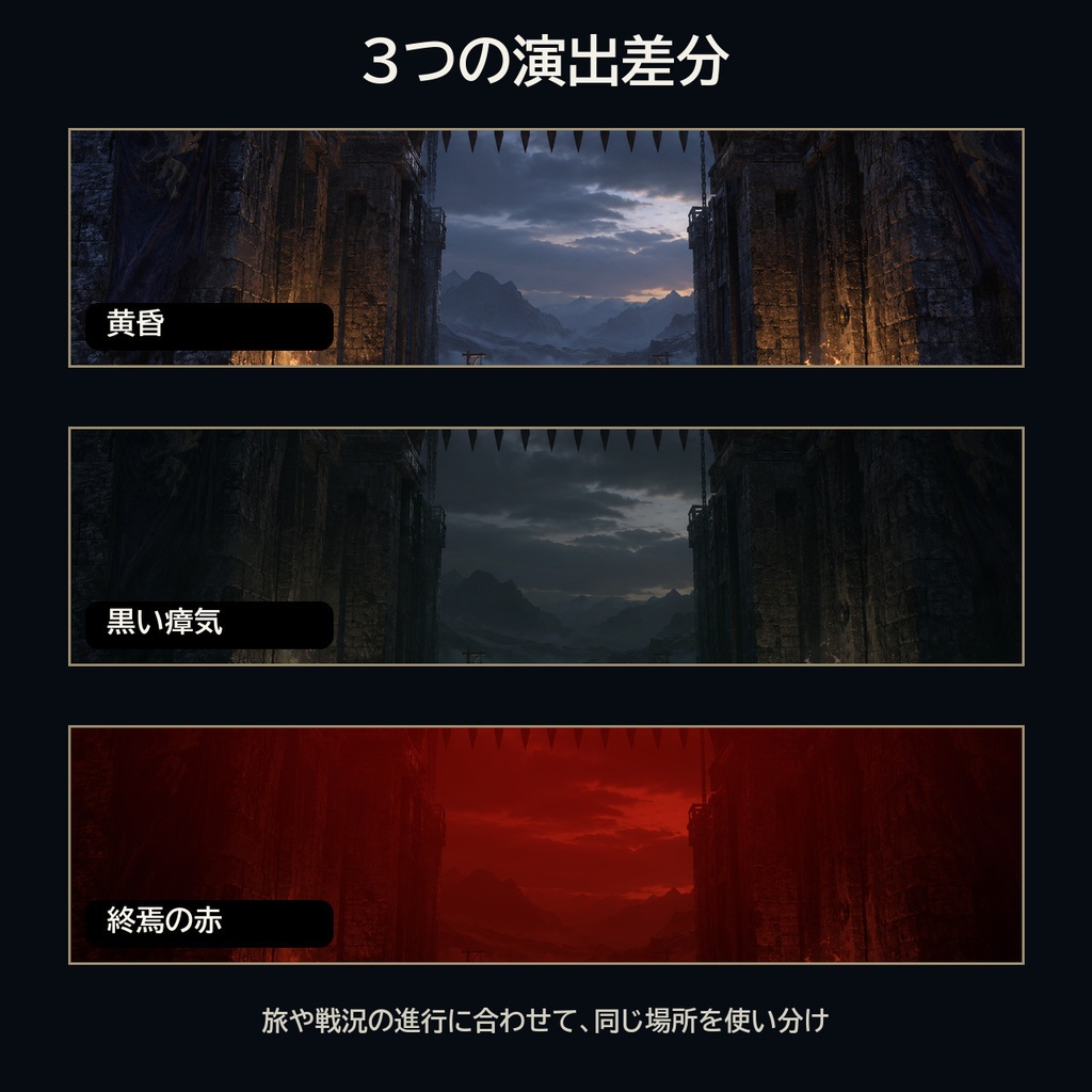 ダークファンタジーの旅路|TRPG背景36枚【4:3・16:9/ココフォリア対応】