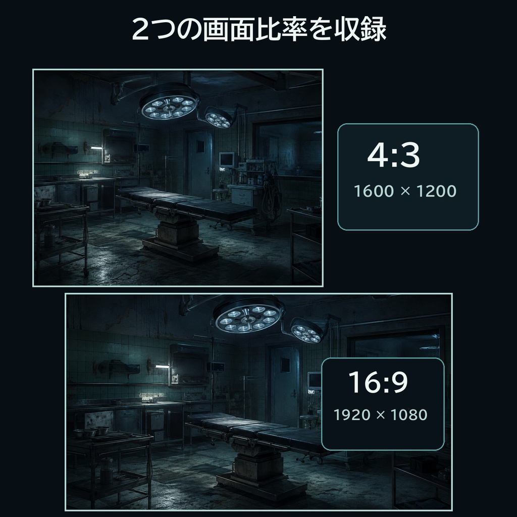 閉鎖された病院|現代ホラーTRPG背景36枚【4:3・16:9/ココフォリア対応】