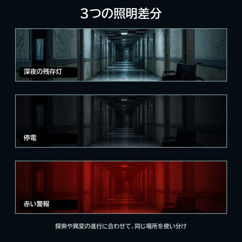 閉鎖された病院|現代ホラーTRPG背景36枚【4:3・16:9/ココフォリア対応】