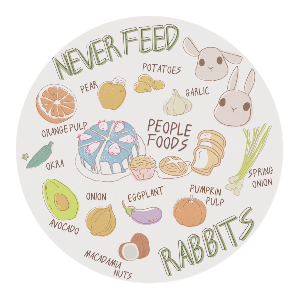 NEVER FEED RABBITS マスキングテープ幅15mm