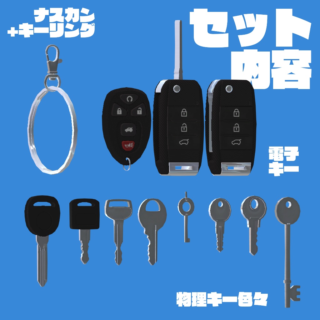 【VRChat想定】鍵セット(KeySet)