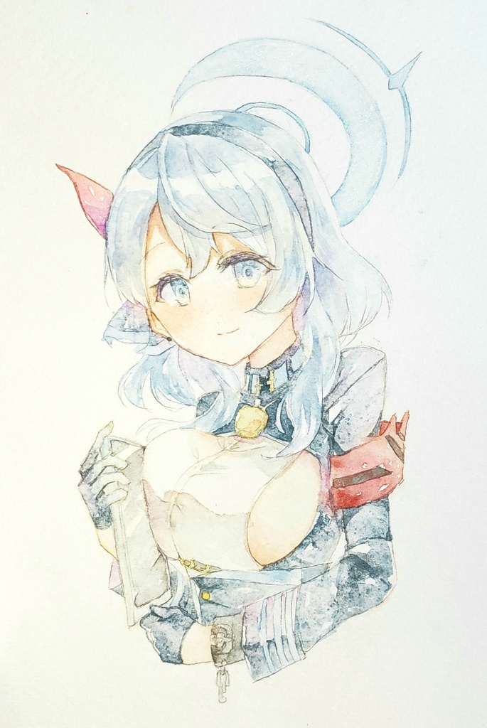 天雨アコ水彩原画