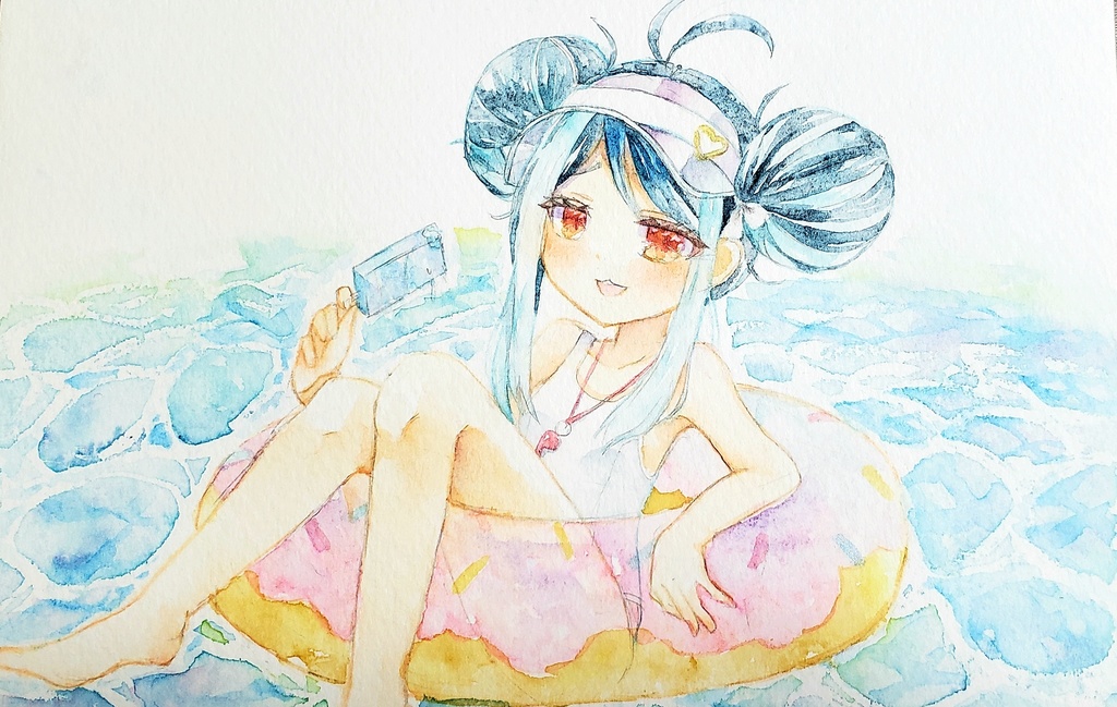 合歓垣フブキ 水彩原画