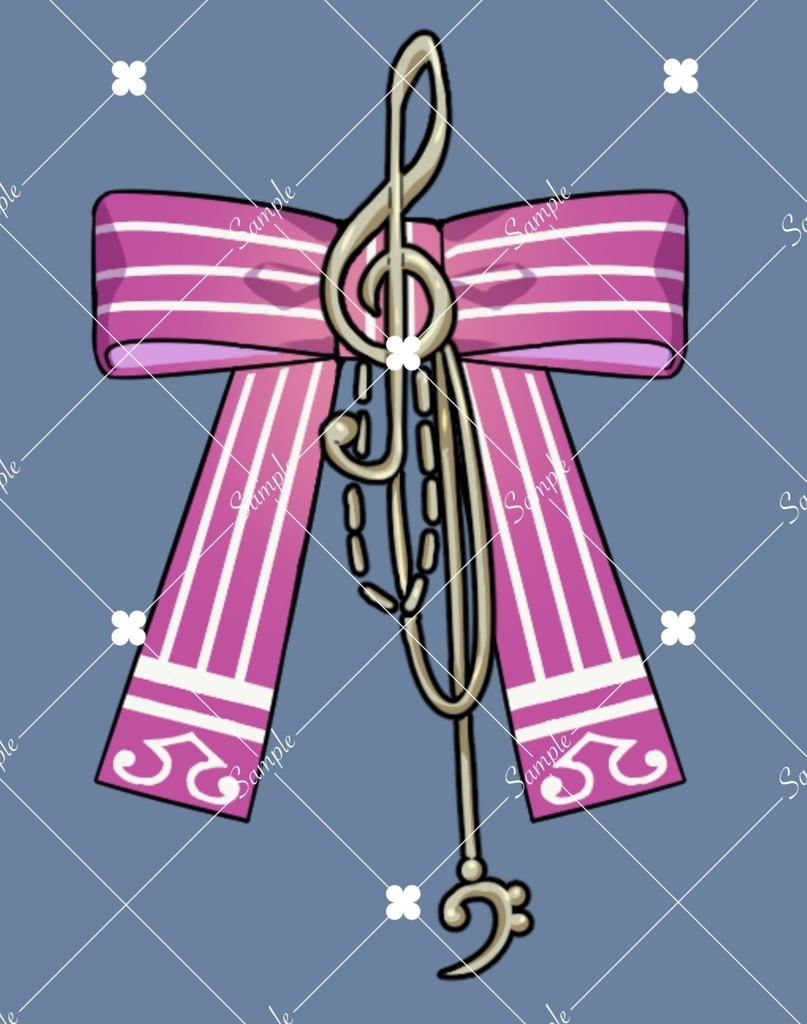 リボンアクリルバッジ