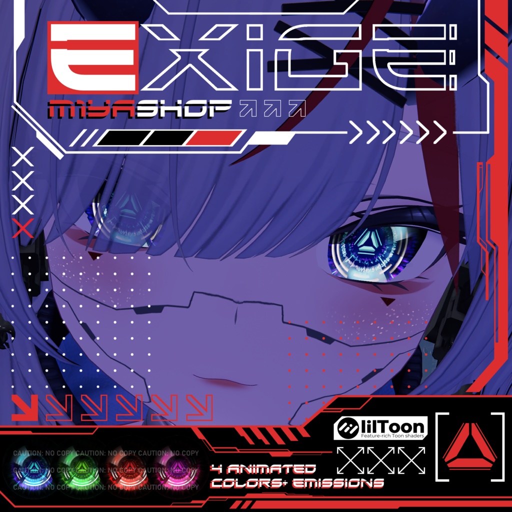 [13 Avatars] Exige ✨Animated✨ Eyes [VRChat]