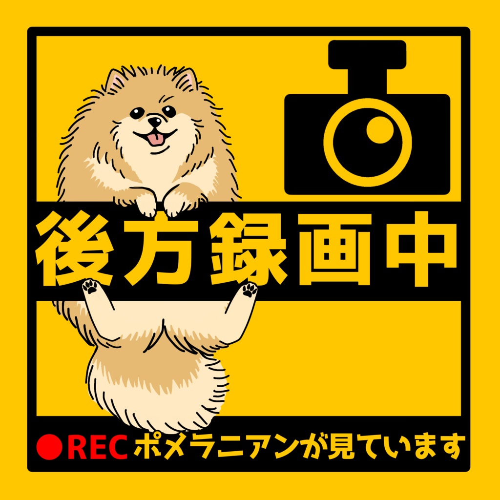 【11/22 追加】後方録画中 車ステッカー カーステッカー