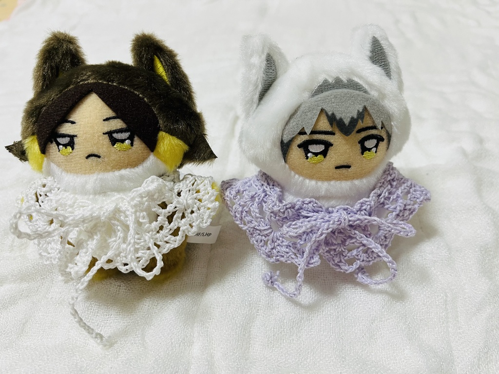 【ちみけも用】淡色ふわふわケープ