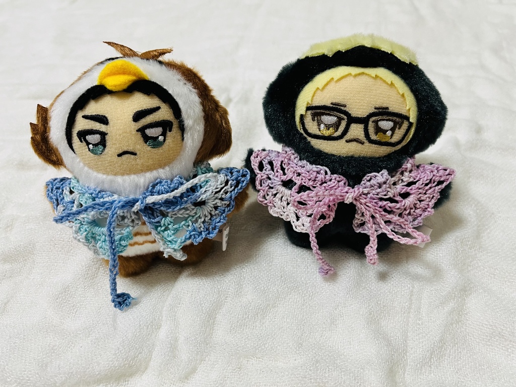 【ちみけも用】淡色ふわふわケープ