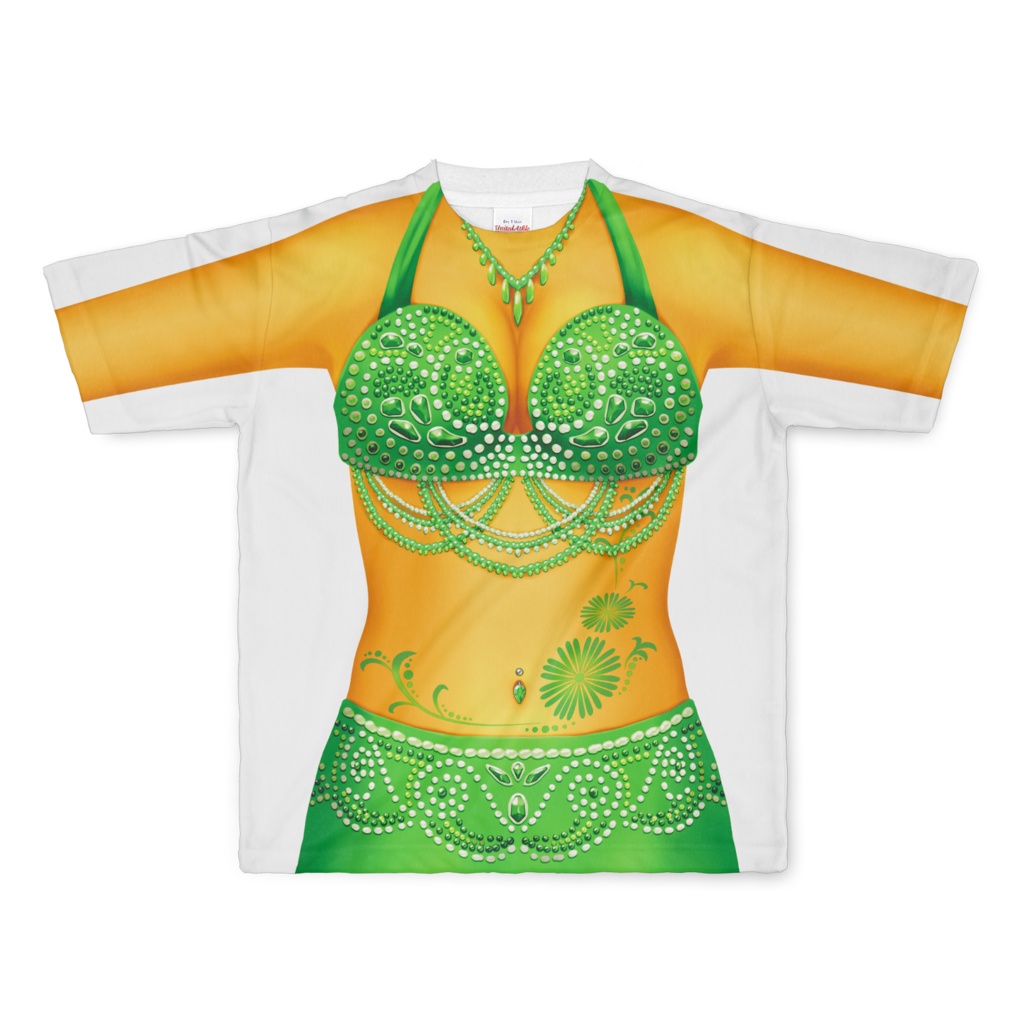 ベリーダンス気分Tシャツ(緑)