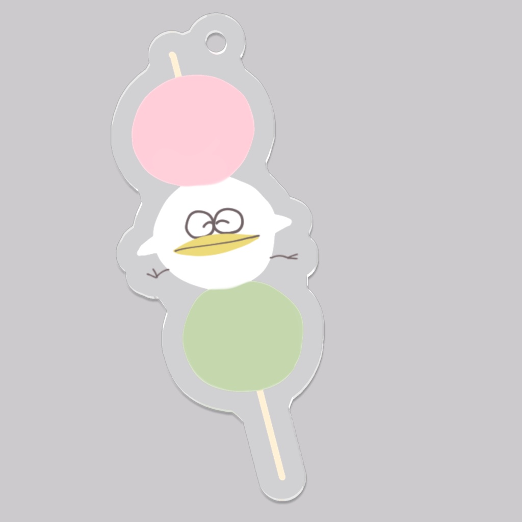 2020年まめどりカレンダーのアクリルキーホルダー