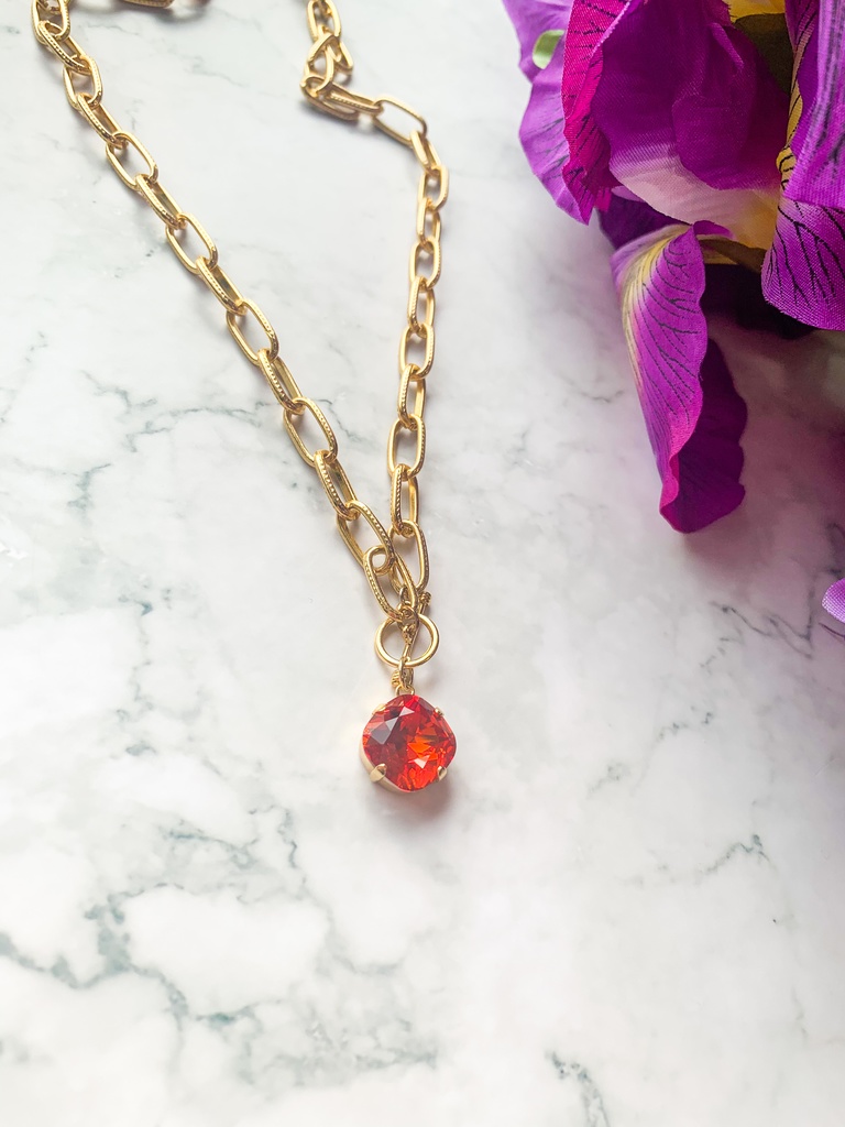 [!!SALE!!] 53. fire opal necklace