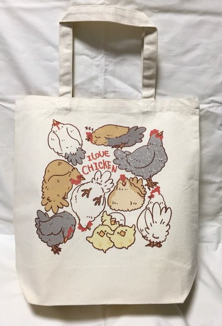 にわとりたくさんトートバッグ