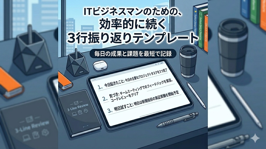 「3行日記」スターターキット｜PMの内省習慣をAIで加速するテンプレート＋運用ガイド