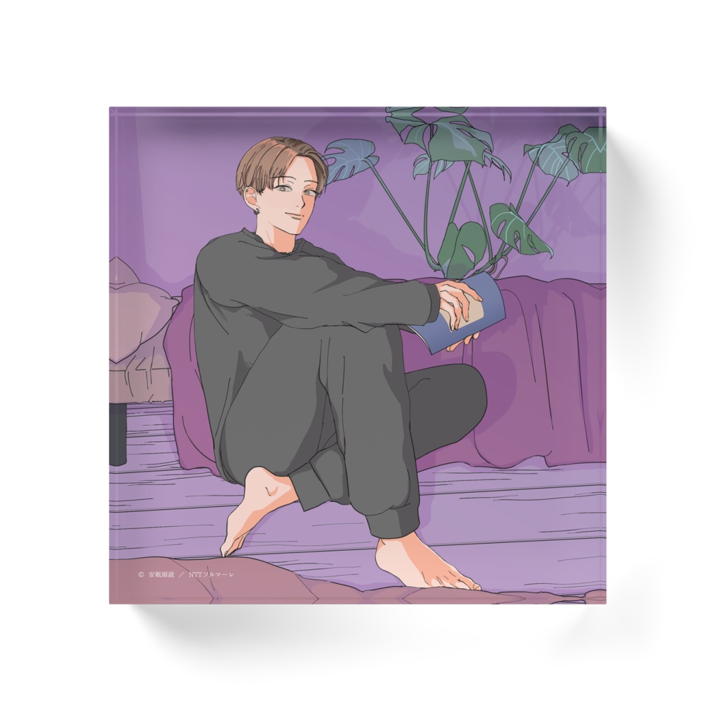 「今夜も眠らNight」木崎敦 アクリルブロック