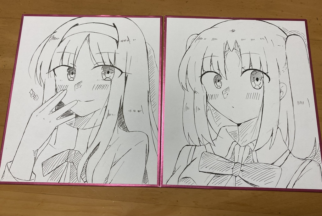 遠野秋葉＆弓塚さつき 色紙2点セット