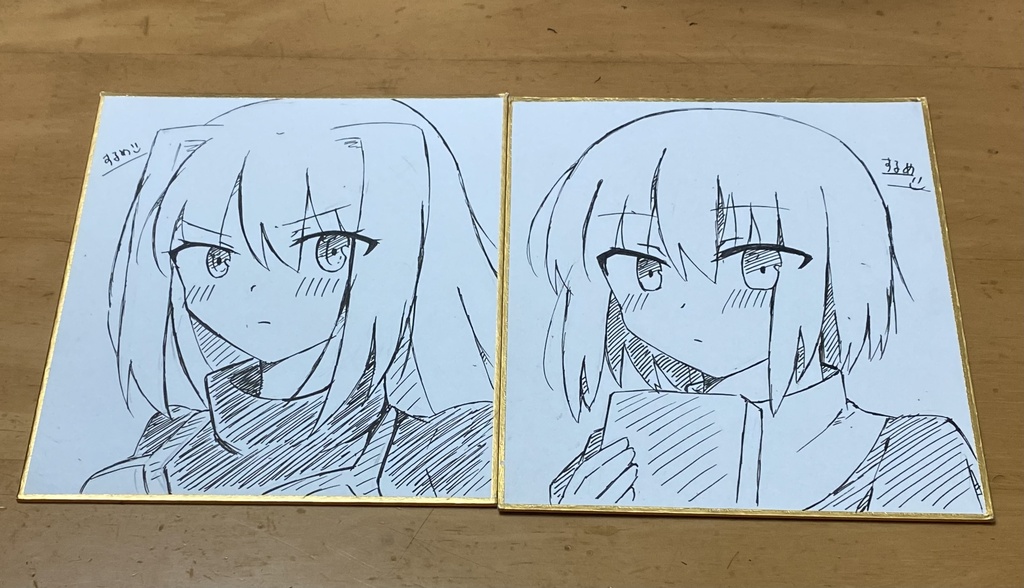 蒼崎青子＆久遠寺有珠 ミニ色紙 2点セット