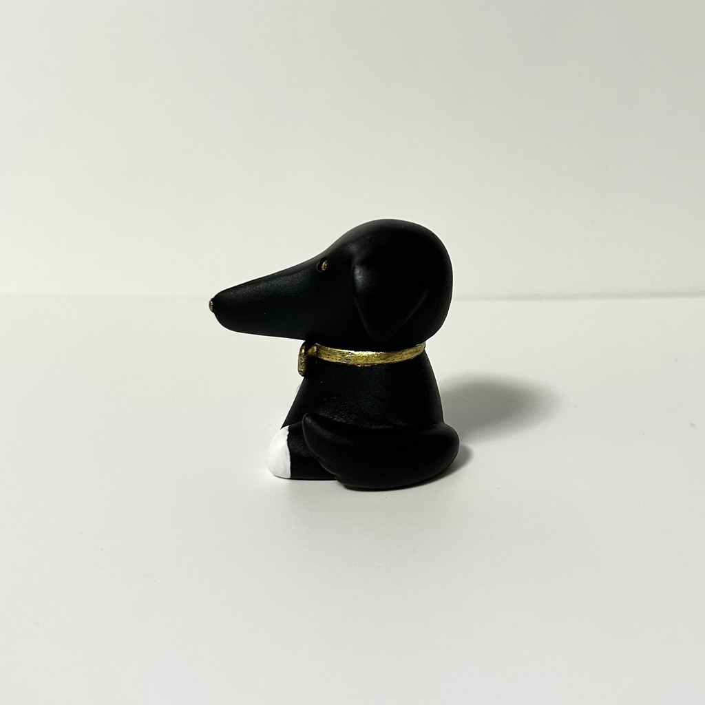 【動物フィギュア】ボルゾイ_黒
