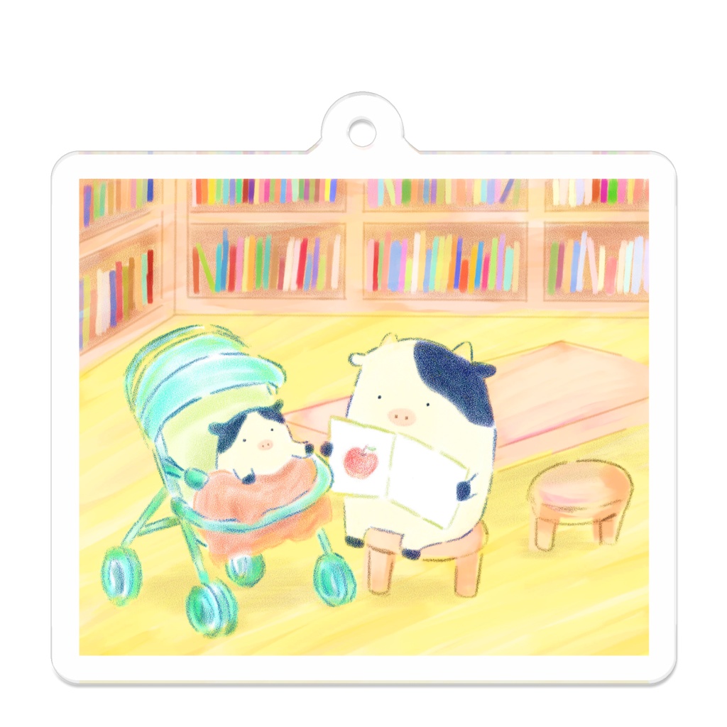 図書館にて