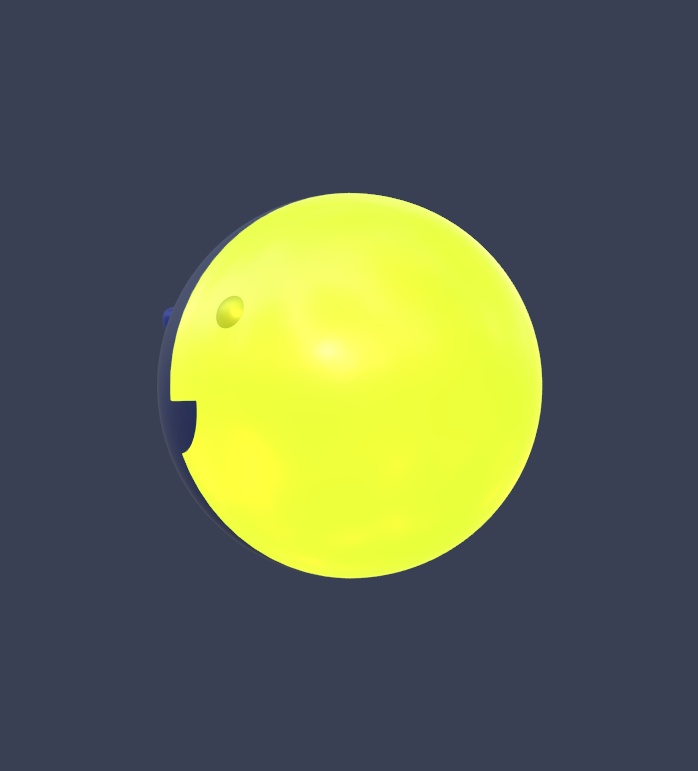 3Dモデル「moon」軸回転すると