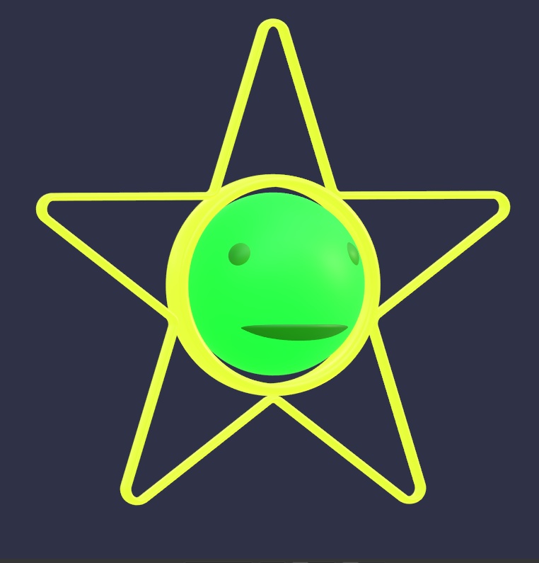 3Dモデル「star_1」回転すると