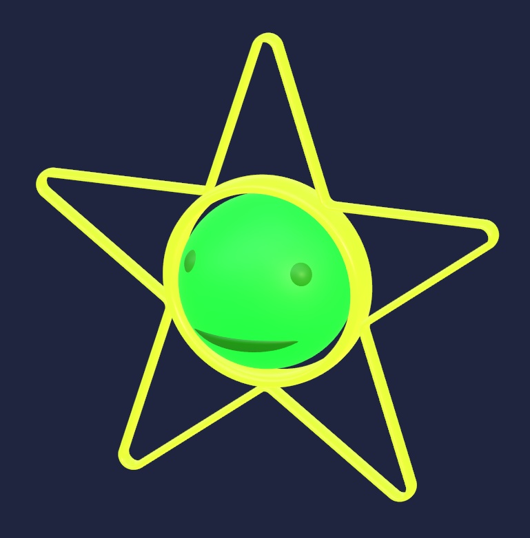 3Dモデル「star_1」回転すると