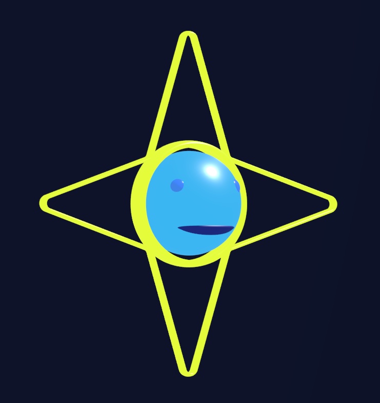 3Dモデル「star_2」回転すると