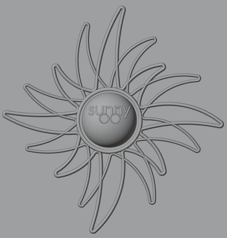 3Dモデル「the sun」回転すると