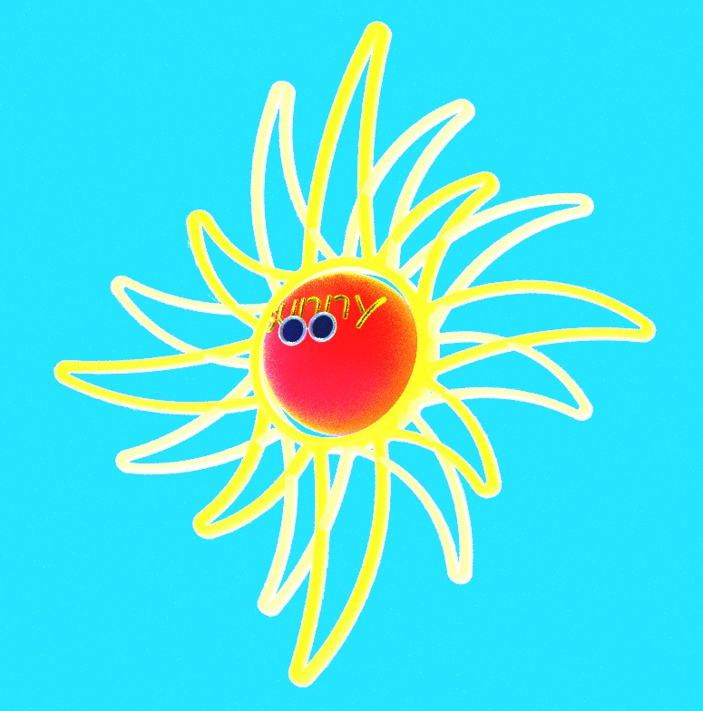 3Dモデル「the sun」回転すると