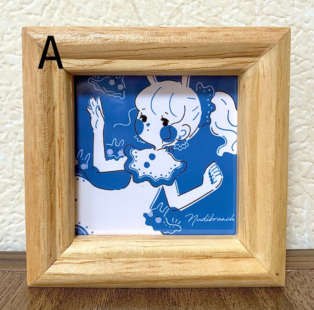 ウミウシ青 ミニ額イラスト Tuna Booth