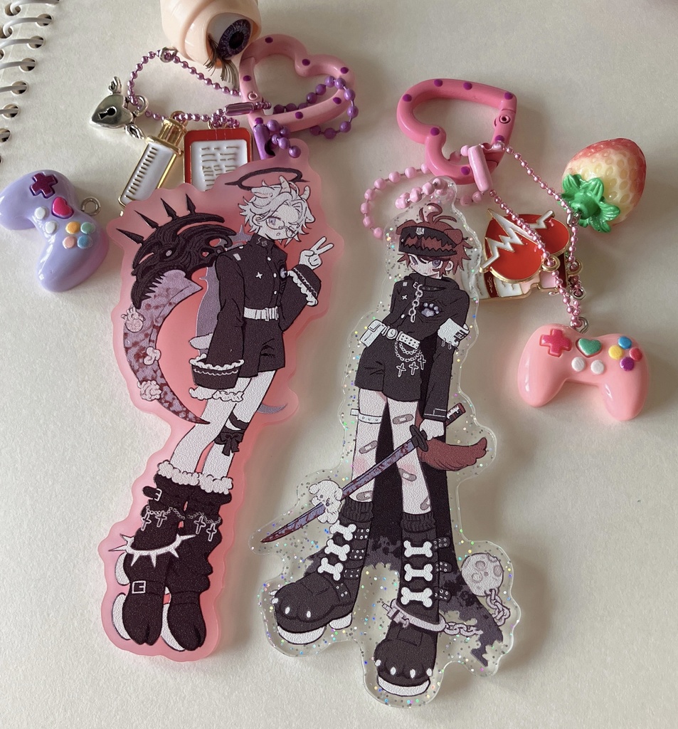 蒼月(マット)と拓海のアクリルキーホルダーセット