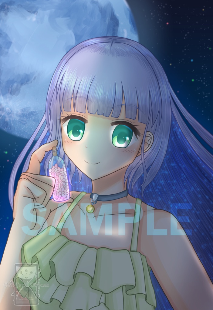 【他商品同梱不可】額装作品「ブルームーン -kunzite-」