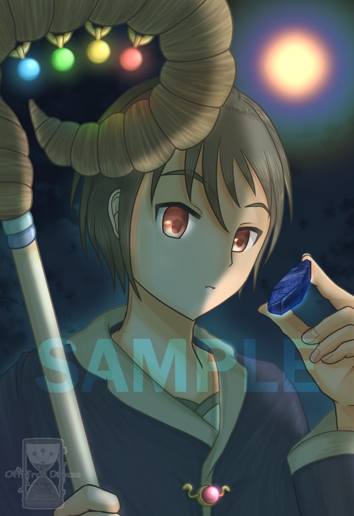 【他商品同梱不可】額装作品「月光環 -sapphire-」