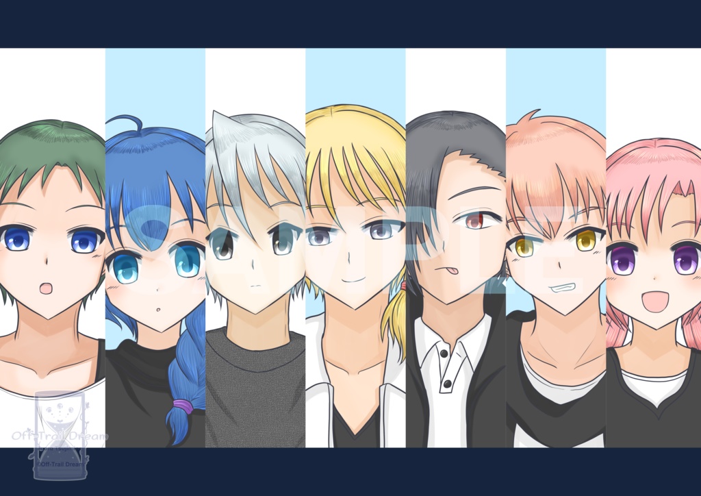 【他商品同梱不可】額装作品「septet」