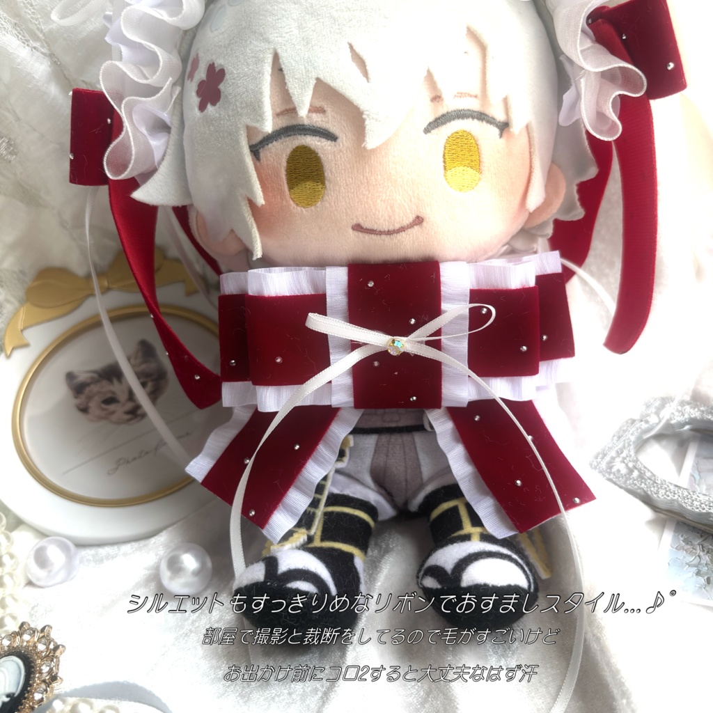 真紅ベロアのかっちりヘドレ&リボン