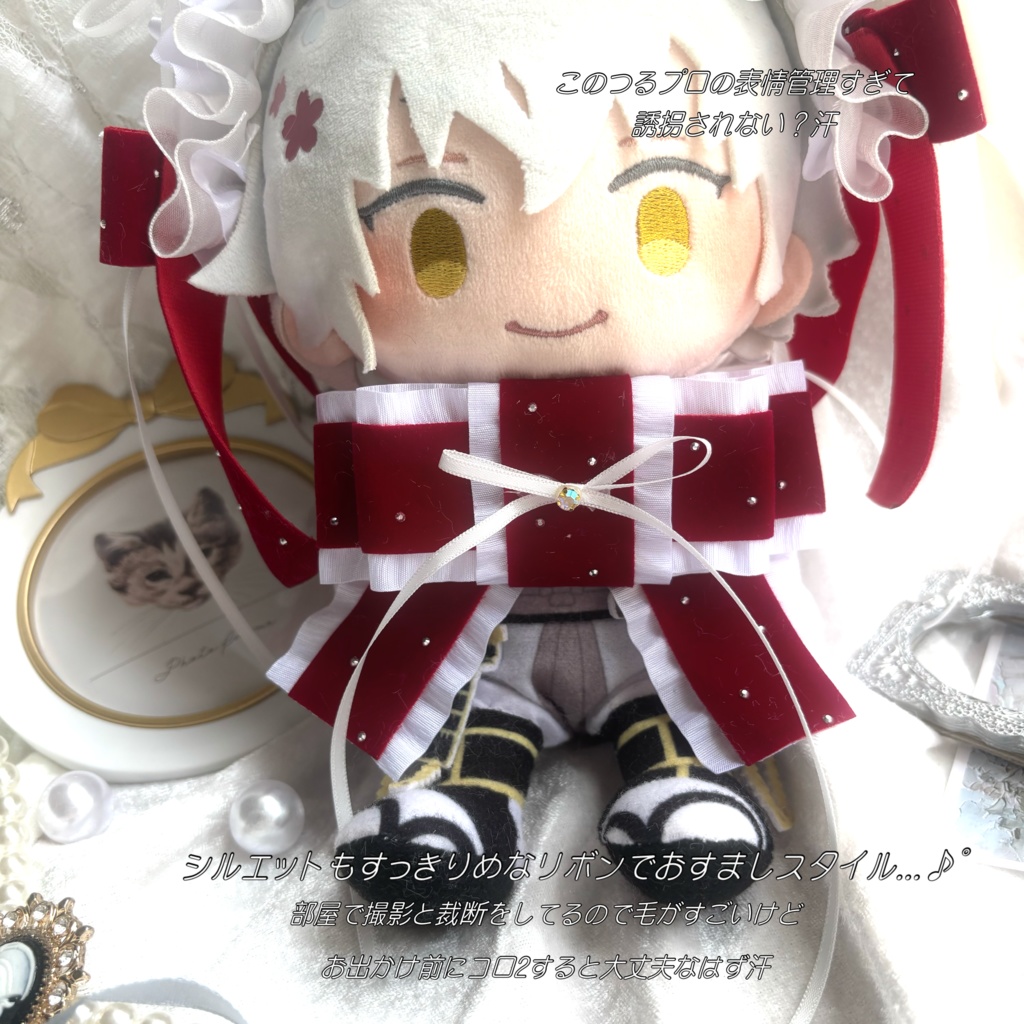 真紅ベロアのかっちりヘドレ&リボン