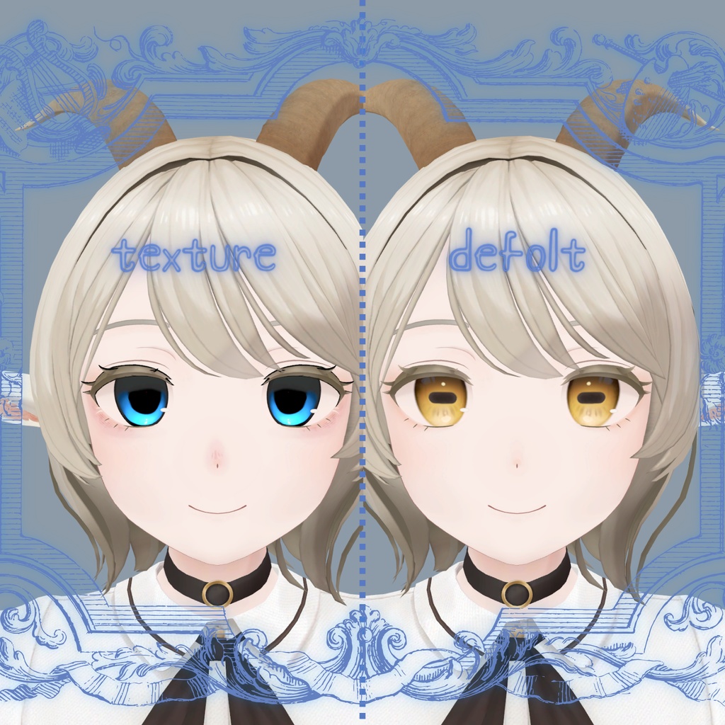シンカイネオンアイテクスチャ+メイクテクスチャ - Abyss Neon Eye Texture +Makeup Texture -