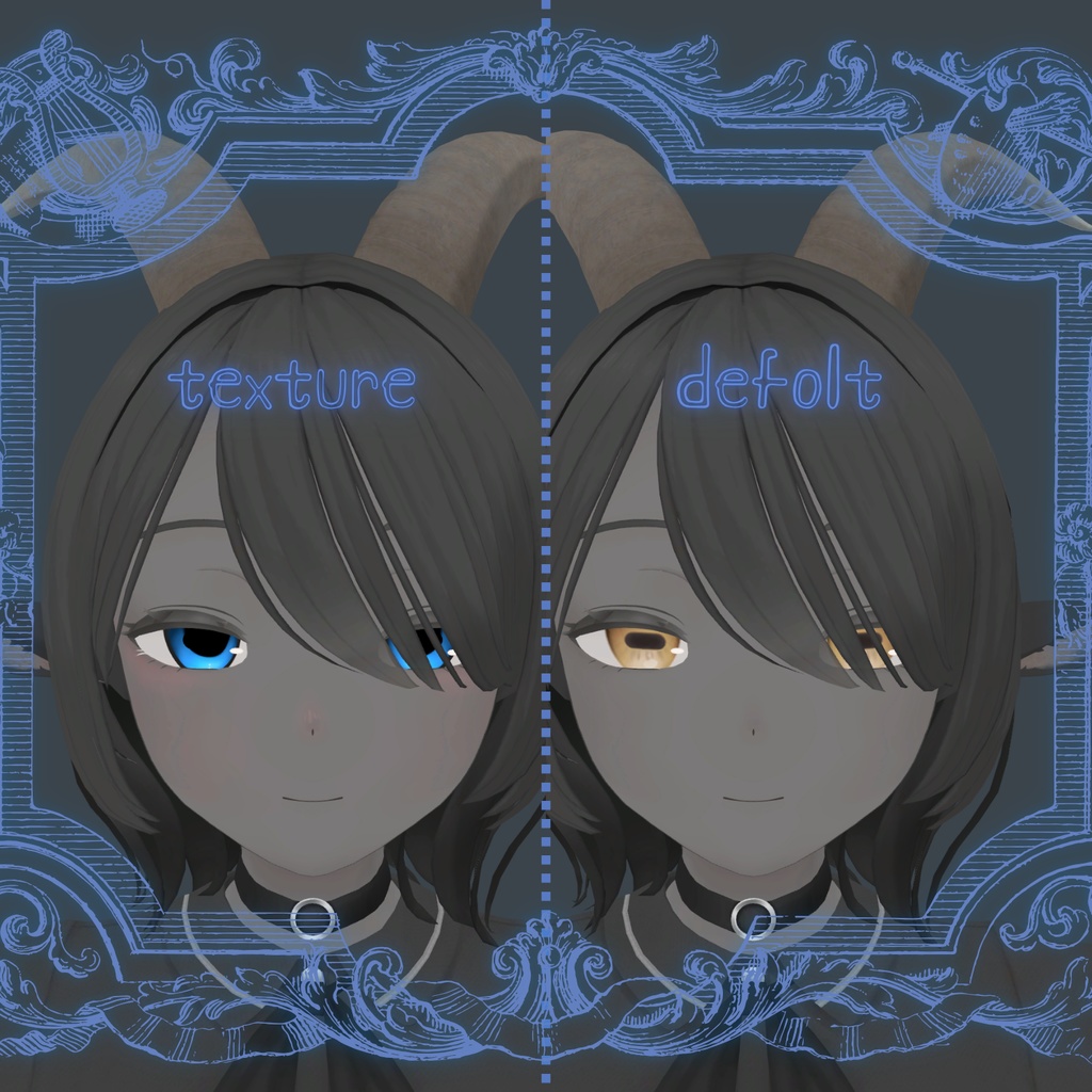 シンカイネオンアイテクスチャ+メイクテクスチャ - Abyss Neon Eye Texture +Makeup Texture -