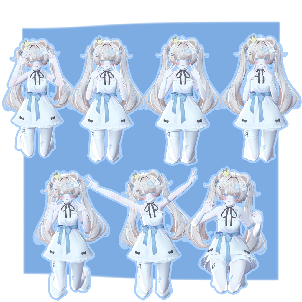 【無料版あり】【発売記念セール中!】デスクトップでもVRみたいなポーズがしたい!なpose set 【50種類+】