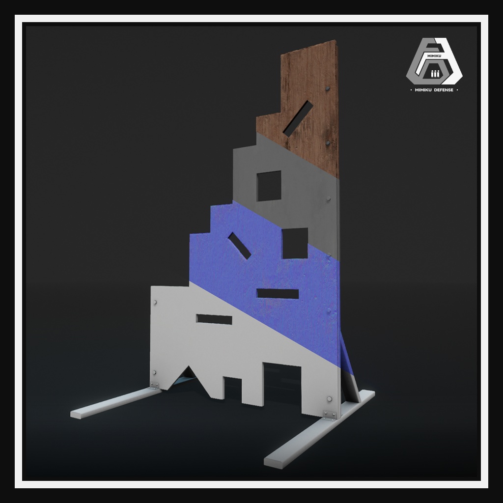 【3Dモデル】V-Tac Barricade | 9-HOLE | トレーニングバンカー | 训练用木板