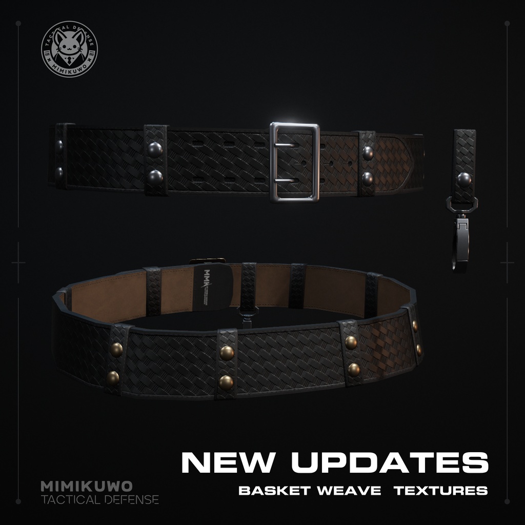 【3Dモデル】Belt | Duty belt | US Police style | Leather Belt | 警察用ベルト