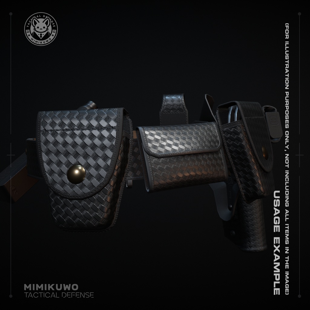 【3Dモデル】Handcuff | Handcuff Case | 手錠 | 手錠ポーチ | US Police style | 警察用