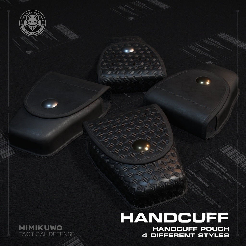 【3Dモデル】Handcuff | Handcuff Case | 手錠 | 手錠ポーチ | US Police style | 警察用