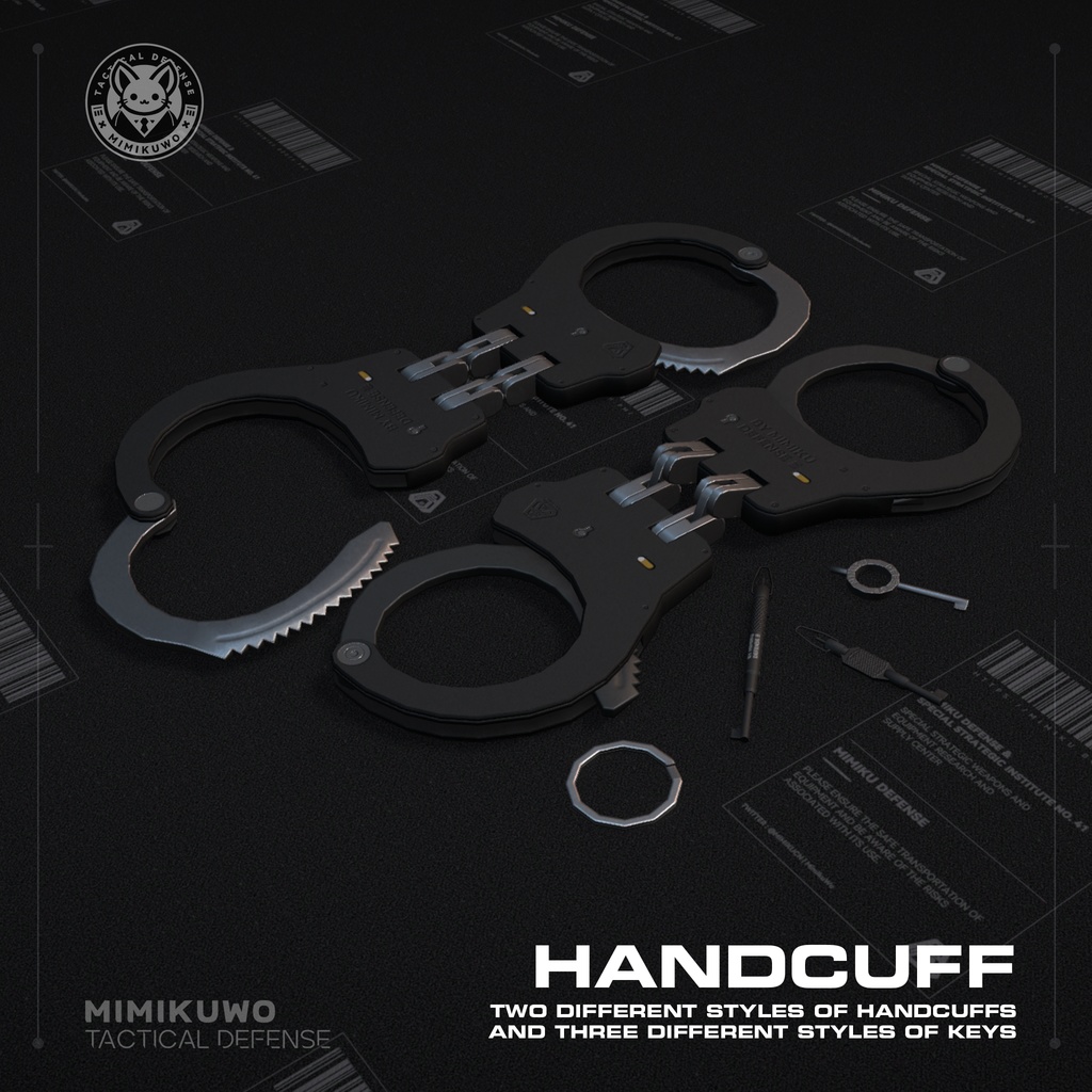 【3Dモデル】Handcuff | Handcuff Case | 手錠 | 手錠ポーチ | US Police style | 警察用