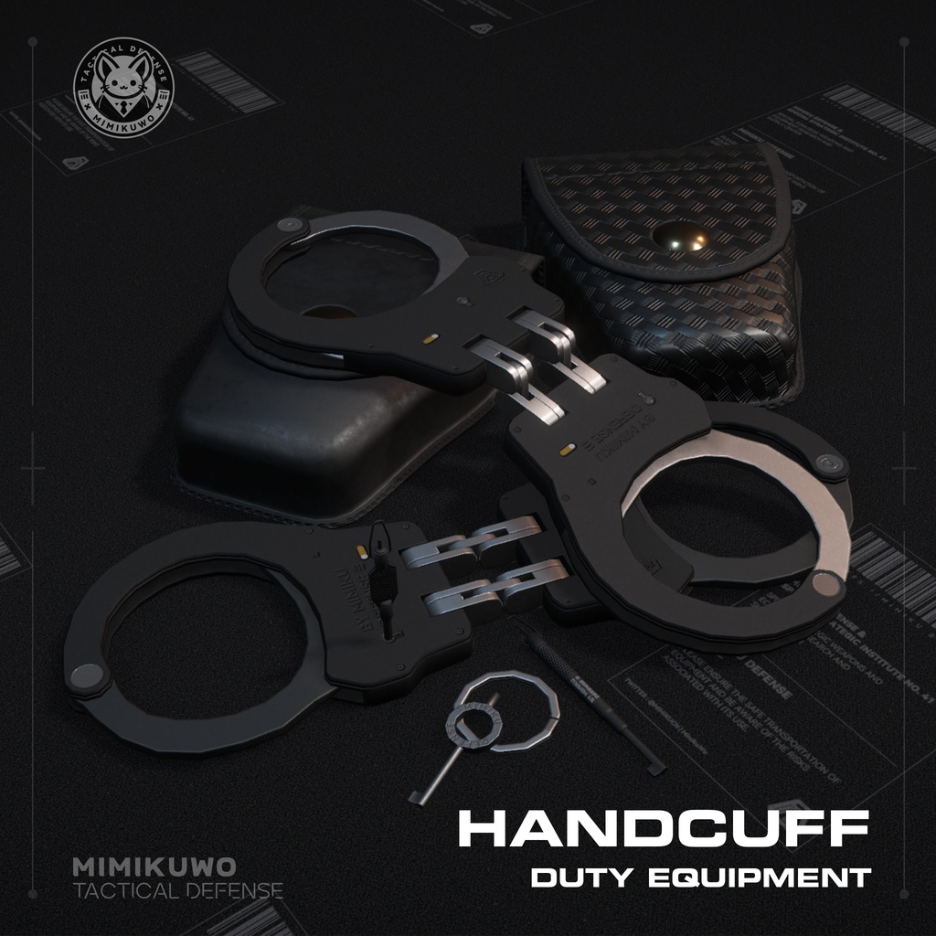 【3Dモデル】Handcuff | Handcuff Case | 手錠 | 手錠ポーチ | US Police style | 警察用