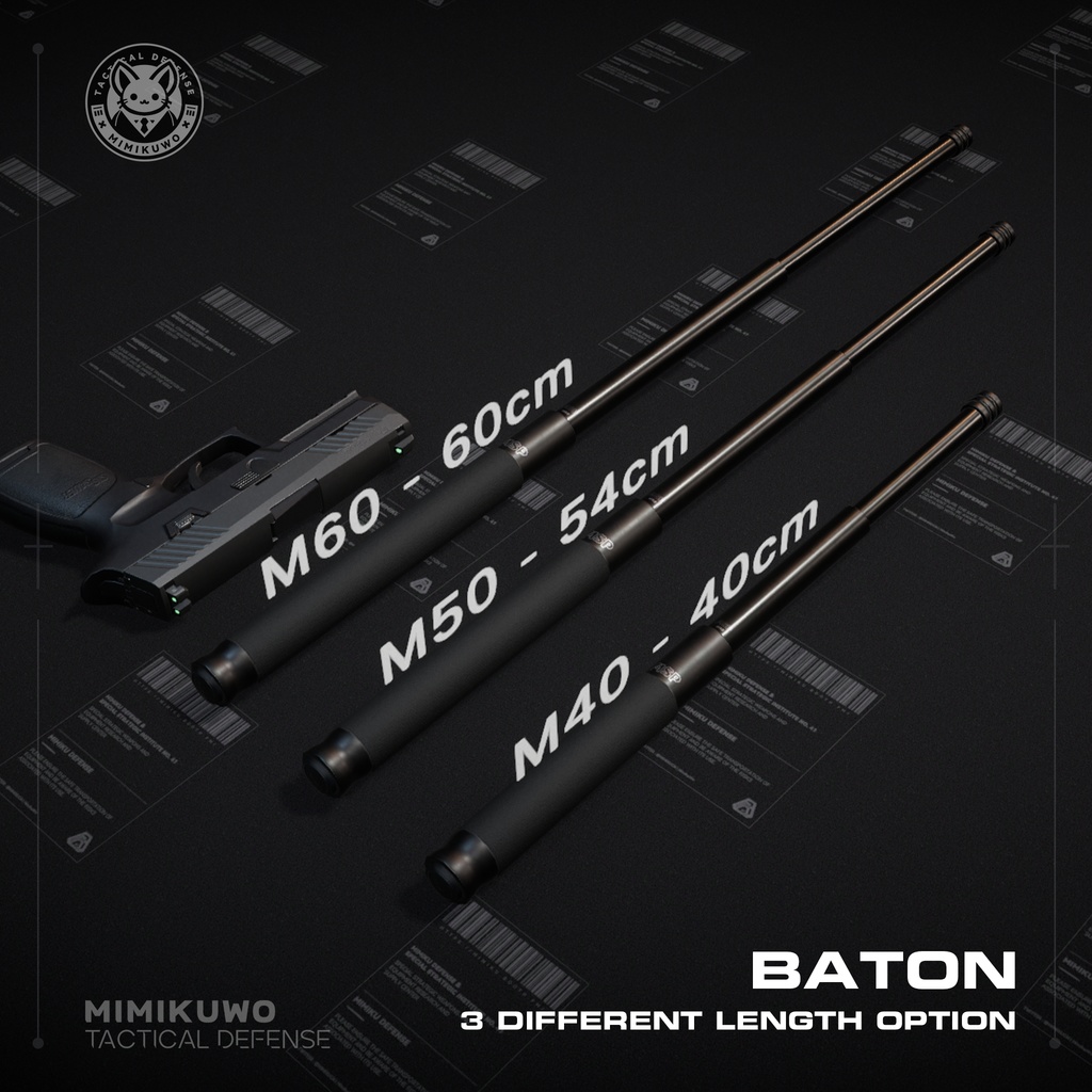 【3Dモデル】 Police baton and baton holster | 警棍と警棍ケース