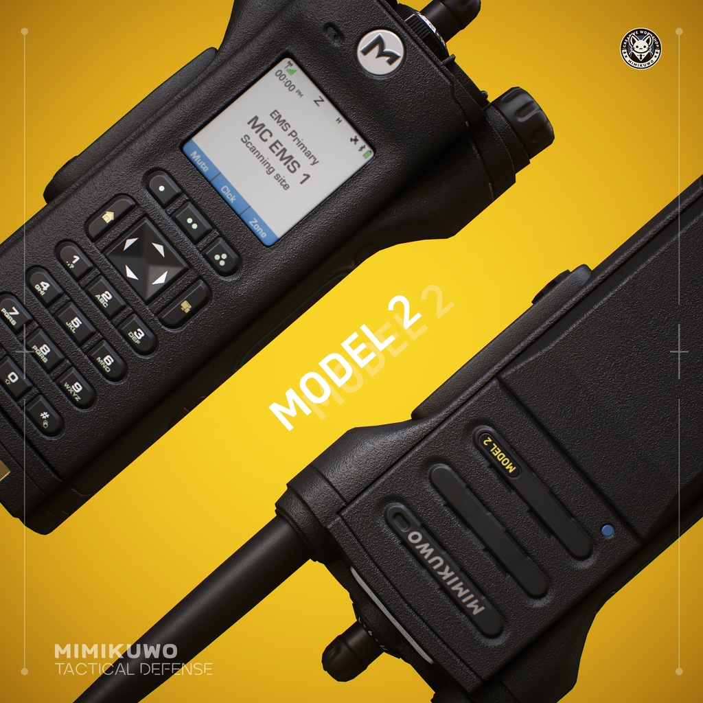 【3Dモデル】APX8000 | Radio 無線機 Low-poly 3D model